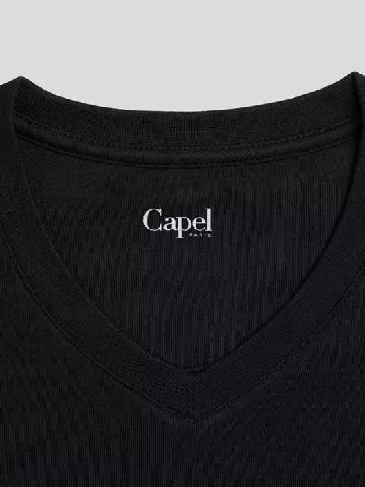 Tee-shirt MC Col V Capel Grande Taille  homme grande taille - Capelstore