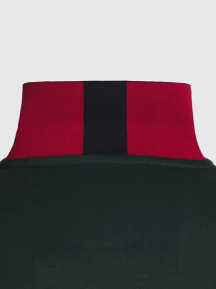 Polo Col Bande Capel Grandes Tailles