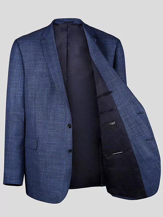 Veste en laine et soie Cerruti grande taille | Capel Grands Drapiers