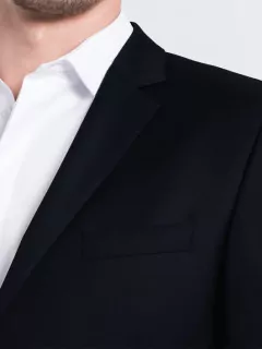 Veste de Costume Séparable Noire Grande Taille Homme