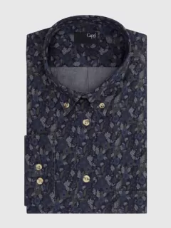 Chemise Fleurs Capel Paris Hommes Grande Taille