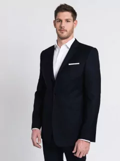 Veste de Costume Séparable Noire Grande Taille Homme