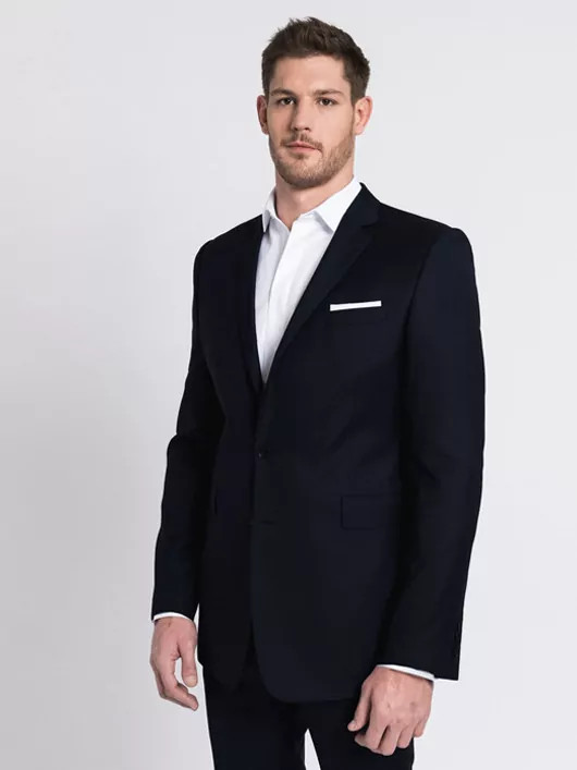 Veste de Costume Séparable Noire Grande Taille Homme