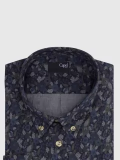 Chemise Fleurs Capel Paris Hommes Grande Taille