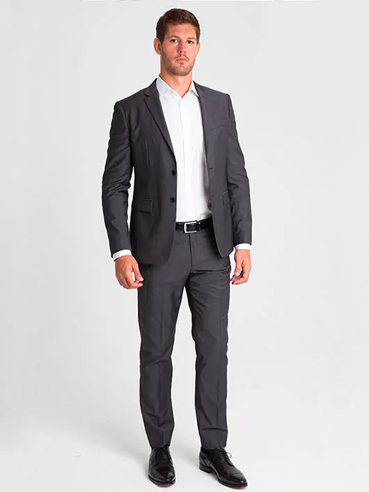 Costume Extens Gris Capel Hommes Grande Taille