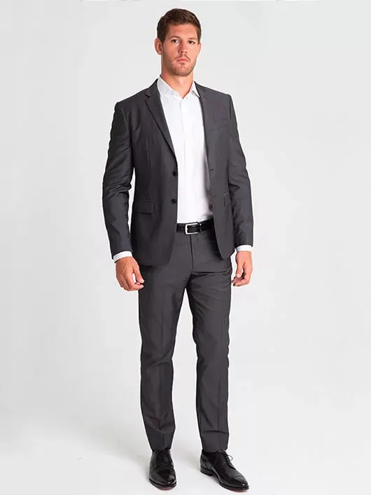 Costume Extens Gris Capel Hommes Grande Taille
