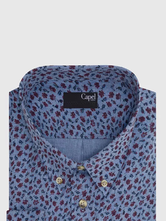 Chemise Fleurs Capel Paris Mode Hommes Grande Taille