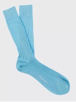 Chaussettes Fil d'ecosse Bleu Ciel Homme Grande Taille - Capelstore