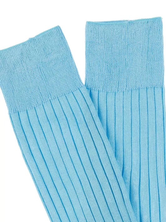 Chaussettes Fil d'ecosse Bleu Ciel Homme Grande Taille - Capelstore