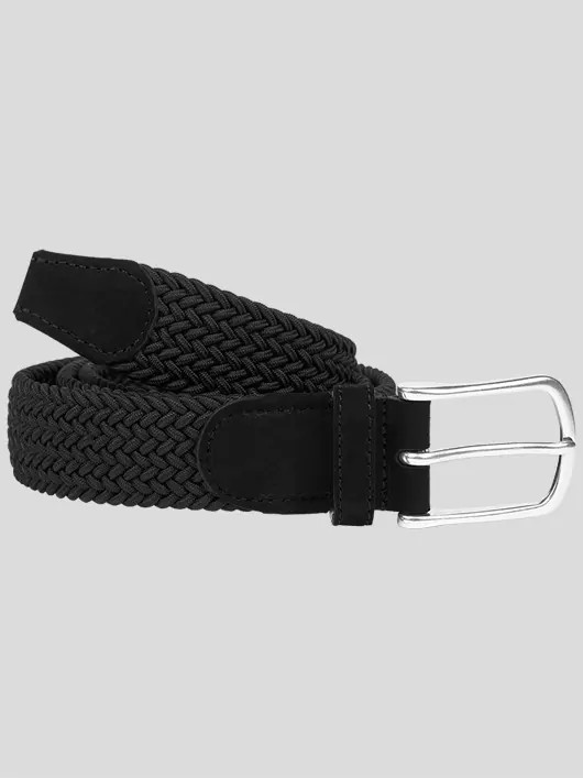 Ceinture Tressee Noire Capel  homme grande taille - Capelstore