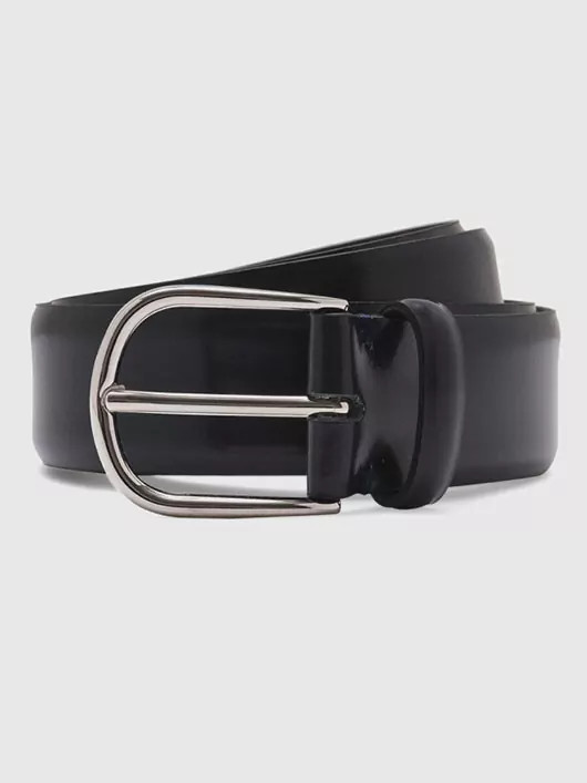 Ceinture Cuir Lisse Marine Homme Grande Taille - Capelstore