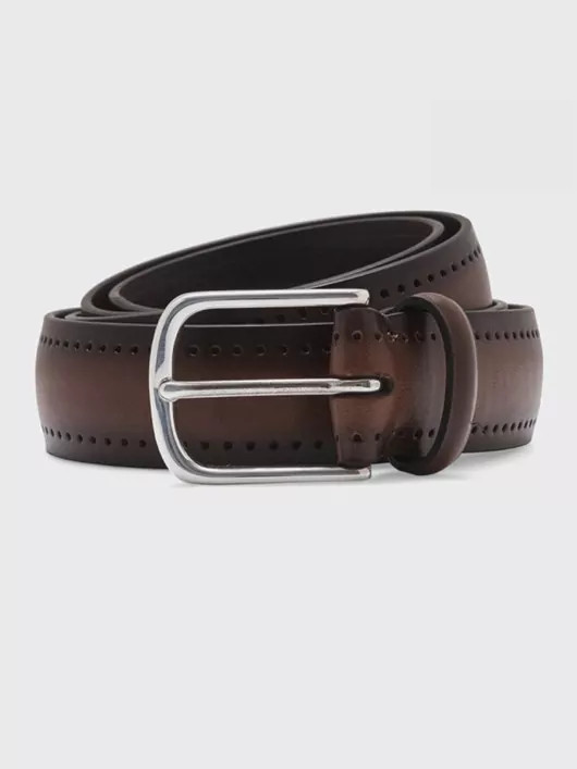 Ceinture Cuir Patine Cognac Homme Grande Taille - Capelstore