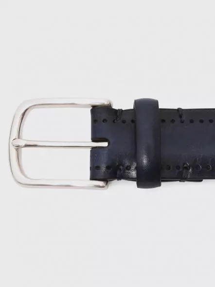 Ceinture Cuir Patine Marine