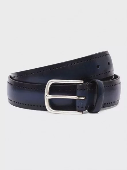 Ceinture Cuir Patine Marine