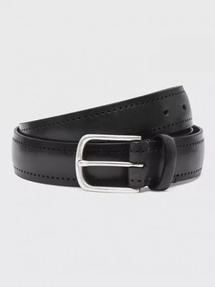 Ceinture Cuir Patine Gris