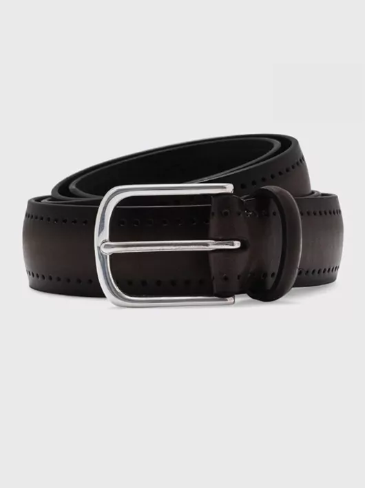 Ceinture Cuir Patine Marron