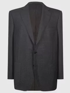 Veste Laine Viaggatore Pal Zileri Anthracite Homme Grande Taille - Capelstore