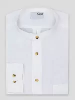 chemise blanche col mao homme grande taille