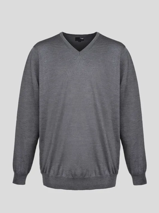 Pull Col V Uni Capel Paris Grande Taille