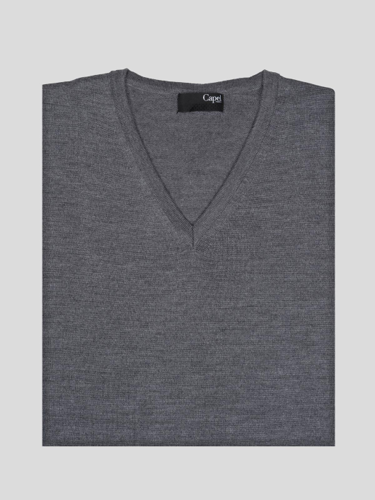 Pull Col V Uni Capel Paris Grande Taille