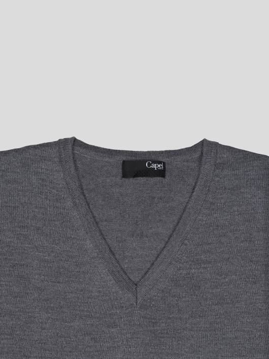 Pull Col V Uni Capel Paris Grande Taille