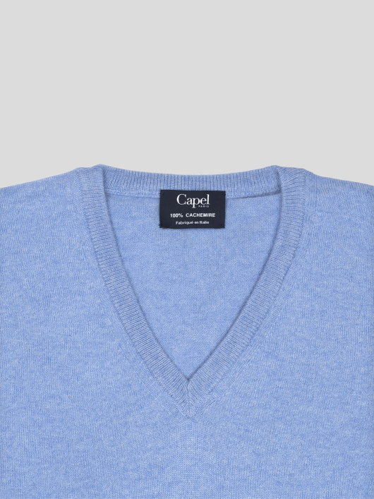 Pull Cachemire Col V Capel Grandes Tailles homme grande taille - Capelstore