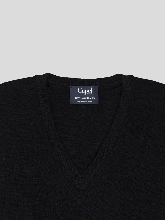 Pull Cachemire Col V Capel Grandes Tailles homme grande taille - Capelstore