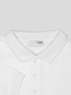 Polos Manches Courtes blanc homme grande taille -