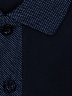 Polo marine coton égyptien mercerisé homme grande taille | Capel