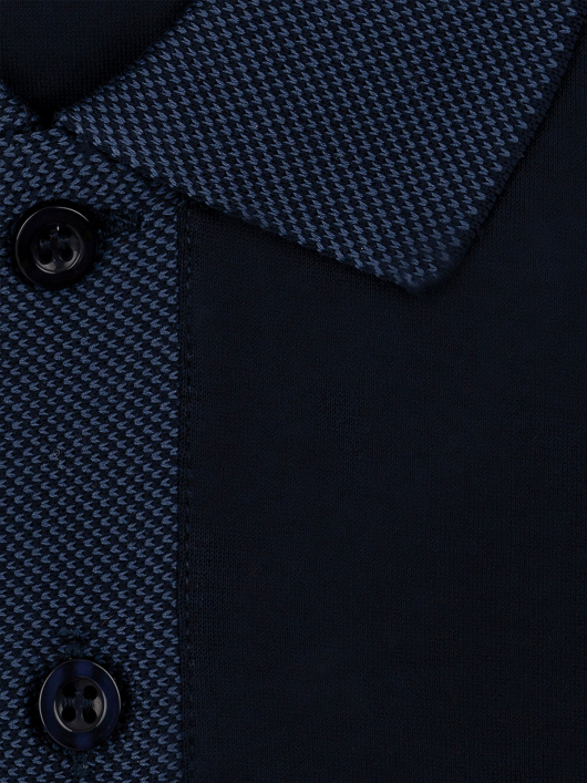 Polo marine coton égyptien mercerisé homme grande taille | Capel