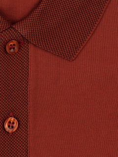 Polo orange coton égyptien mercerisé homme grande taille | Capel