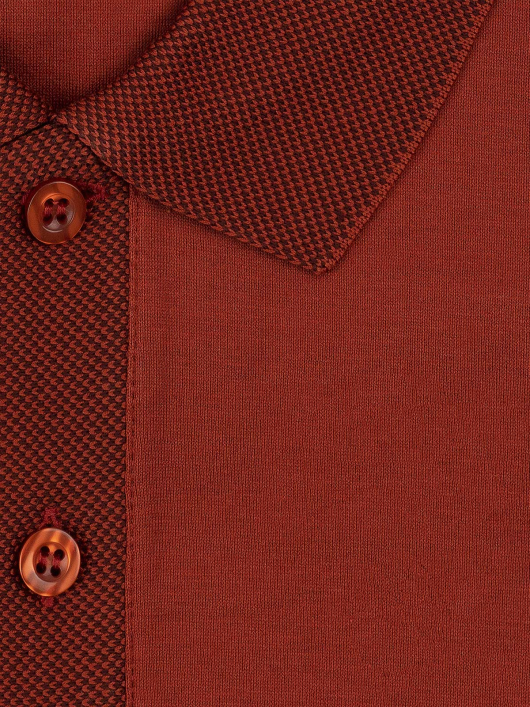 Polo orange coton égyptien mercerisé homme grande taille | Capel