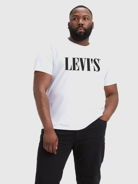 Tee-shirt Blanc Logo Levi's Grandes Tailles