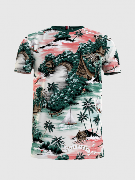 Tee-shirt Hawai Tommy Hilfiger Grande Taille
