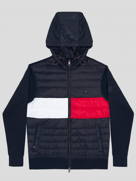 Sweat Bi-matière Zippé Tommy Hilfiger Grande Taille