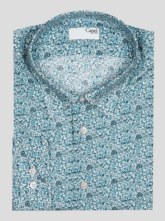 Chemise à col en coton brossé à carreaux | FR