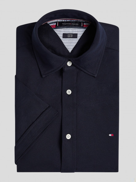 Chemise MC Marine Tommy Hilfiger Grande Taille