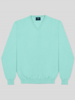 Pull Coton Uni Col V Capel Grande Taille  homme grande taille - Capelstore