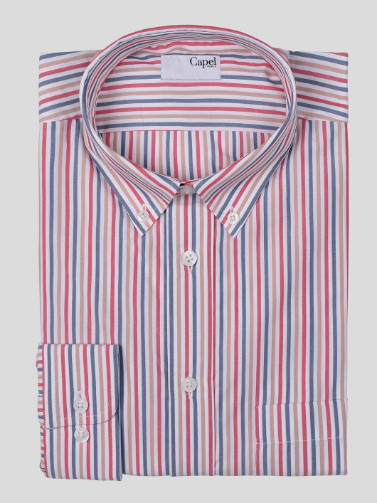Chemise Ml Rayures Capel Grande Taille  homme grande taille - Capelstore