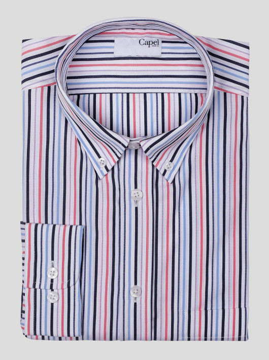 Chemise Ml Rayures Capel Grande Taille  homme grande taille - Capelstore