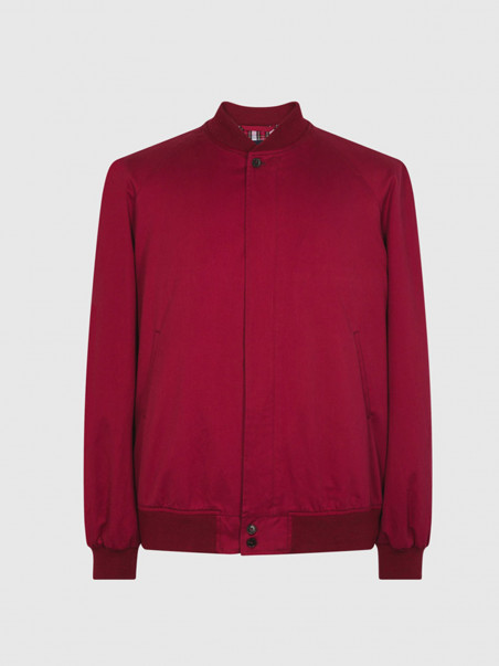 Blouson zippe bombers bordeaux capel grandes tailles homme