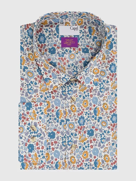 Chemise Fleur Tissu Liberty Grandes Tailles