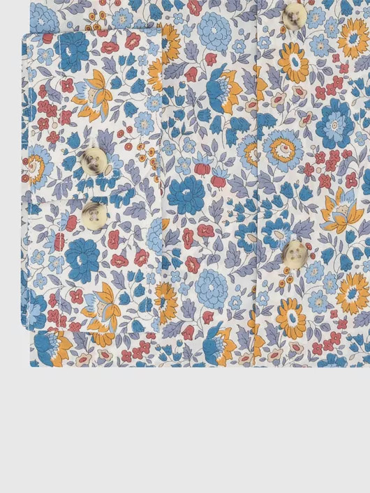 Chemise Fleur Tissu Liberty Grandes Tailles
