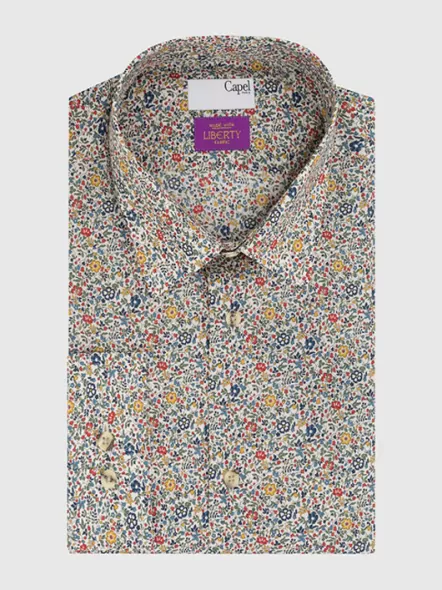 Chemise à Fleurs Tissu Liberty Grande Taille