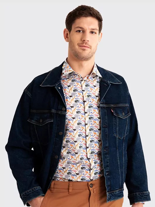 Chemise Zoo Tissu Liberty Grandes Tailles