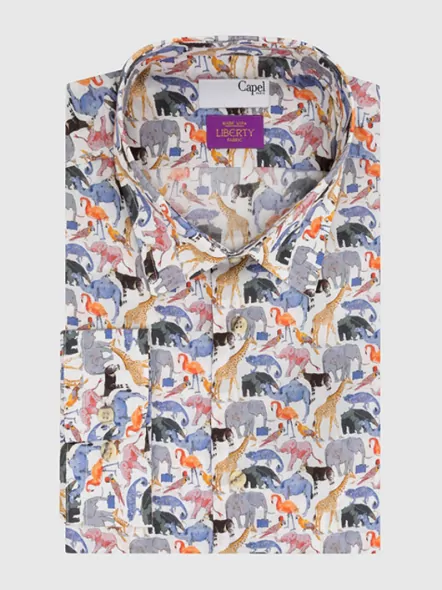 Chemise Zoo Tissu Liberty Grandes Tailles