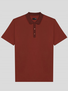Polo orange coton égyptien mercerisé homme grande taille | Capel