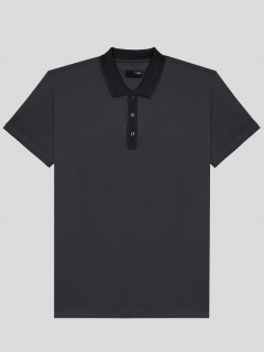 Polo gris coton égyptien mercerisé homme grande taille | Capel