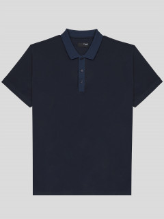Polo marine coton égyptien mercerisé homme grande taille | Capel