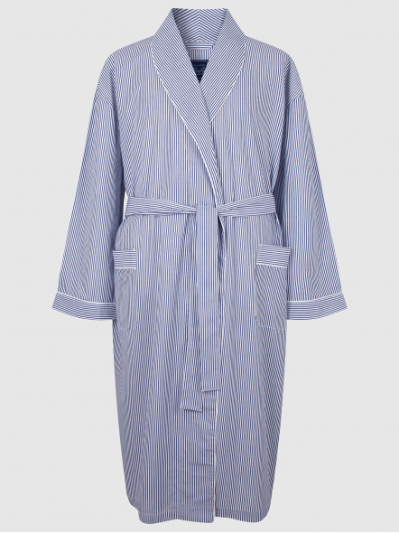 Peignoir Raye Coton Grandes Tailles